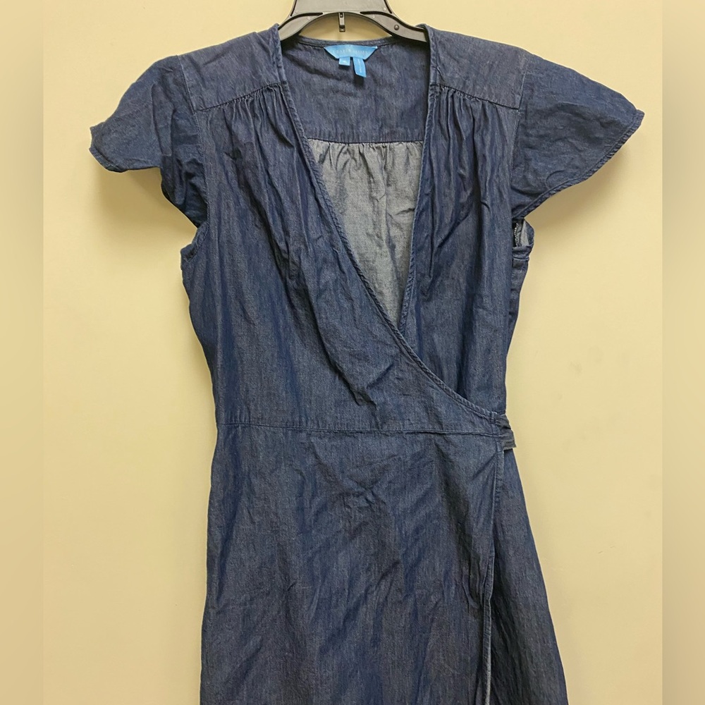Draper James denim wrap dress size 6